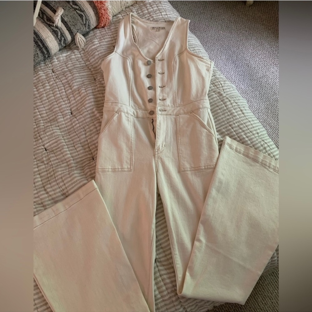 Idyllwind white denim Jumpsuit - medium